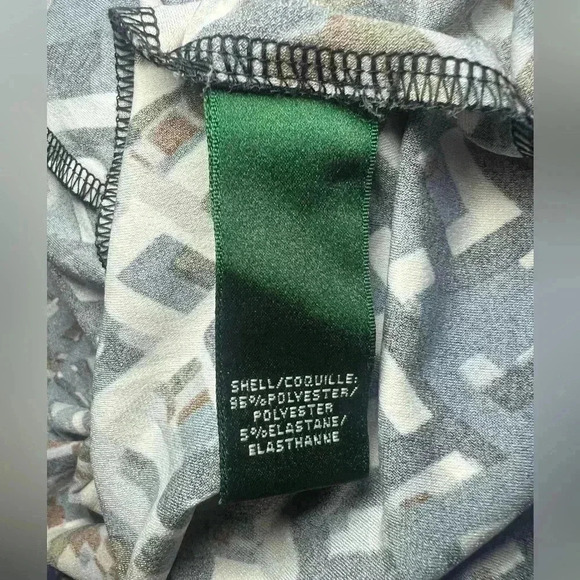 Lauren Ralph Lauren Faux Wrap Ruched Chain Jersey Dress – Size 12 - Picture 6 of 6